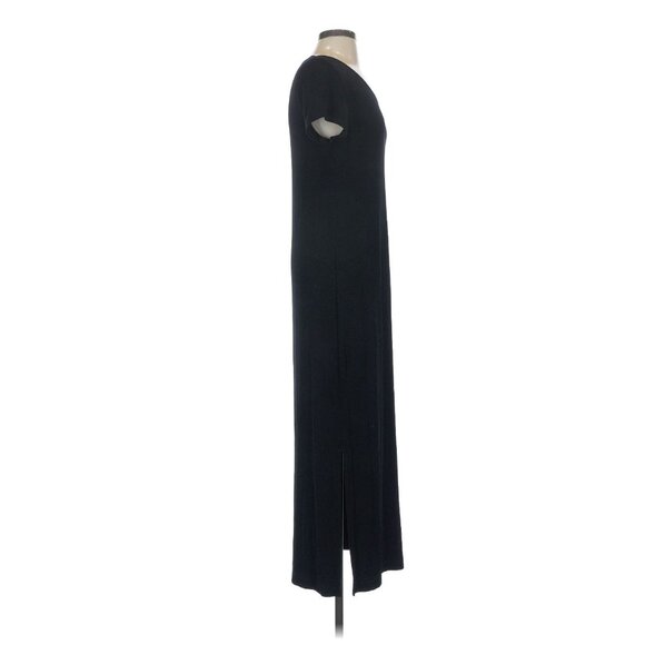 Chico's Size 3 = XL/16 Travelers Classic Black Short Sleeve Maxi Dress Timeless - Picture 6 of 11